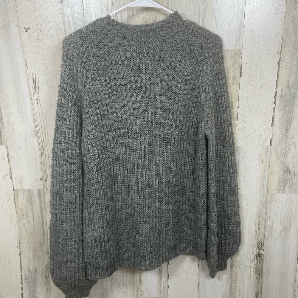 House Of‎ Harlow 1960 x Revolve Wool Blend Dillin Sweater size S Grey High Neck - Picture 2 of 10